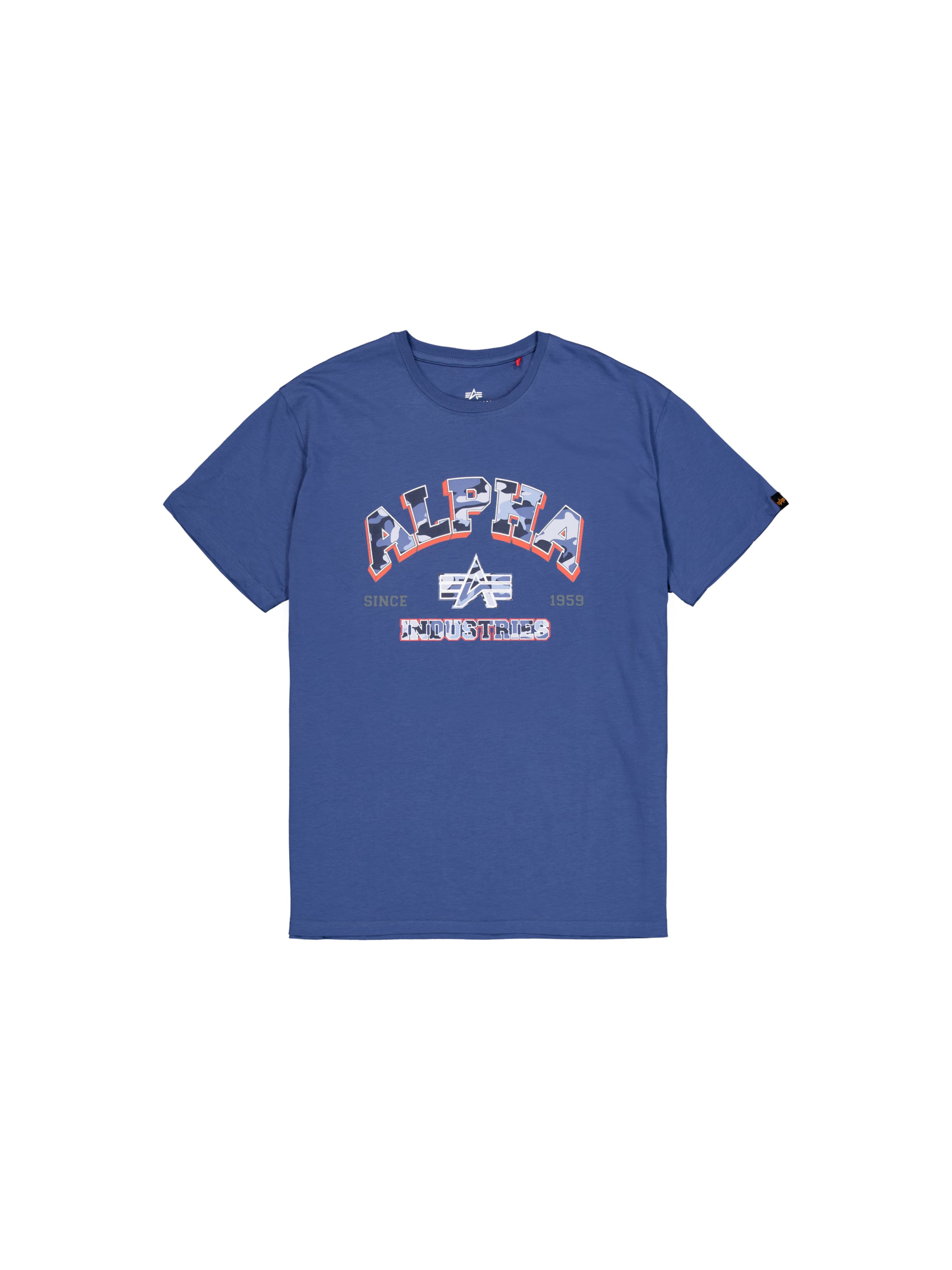 Tricou de la ALPHA INDUSTRIES pe albastru: față