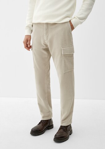 Regular Pantalon cargo s.Oliver en beige : devant