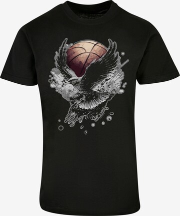 F4NT4STIC Shirt 'Basketball Adler' in Black: front