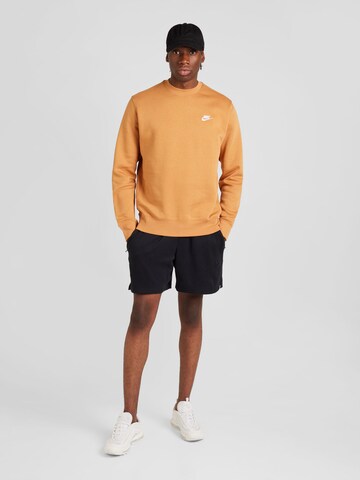 Nike Sportswear Regular fit Sweatshirt 'CLUB Fleece' in Orange