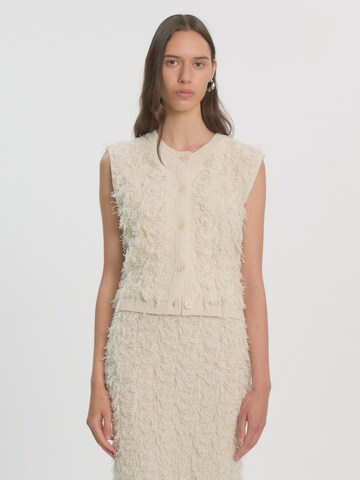 EDITED Strickweste 'Dani' in Beige: Vorderseite
