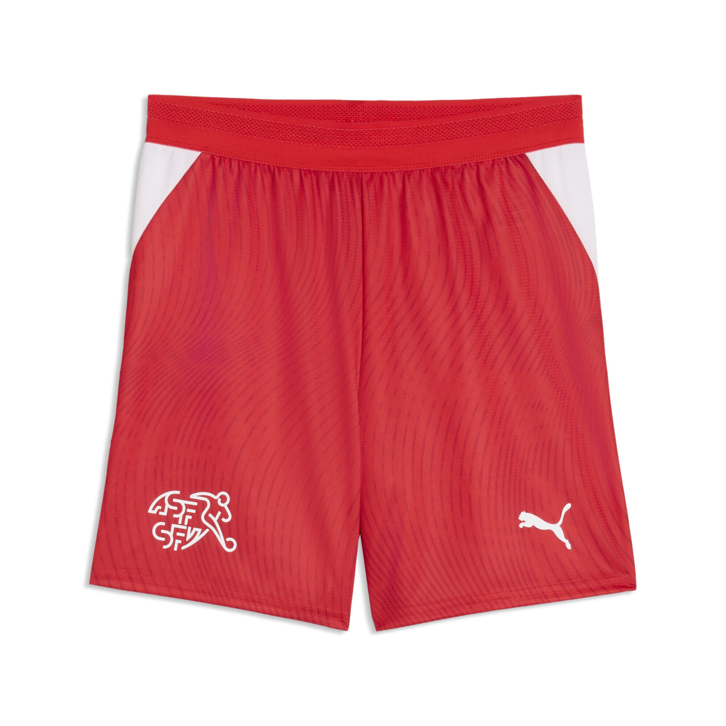 PUMA Regular Sportshorts 'Schweiz 2026' in Rot: Vorderseite