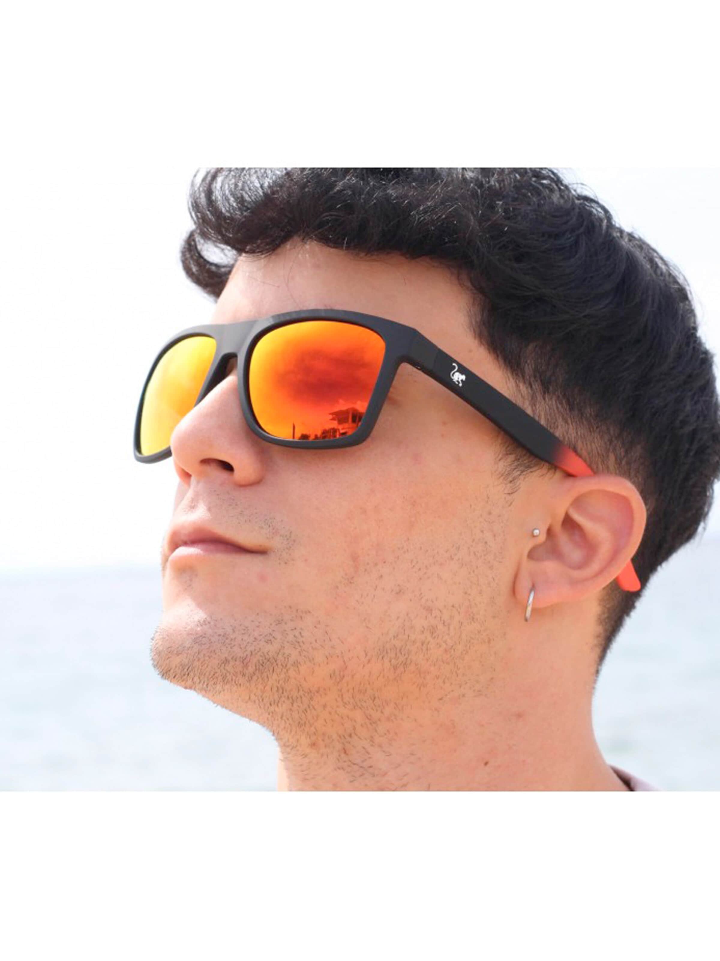 Lunettes de soleil sport Surf Monkey en rouge