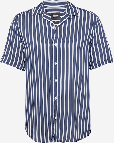 Only & Sons Overhemd 'WAYNE' in de kleur Nachtblauw / Wit, Productweergave