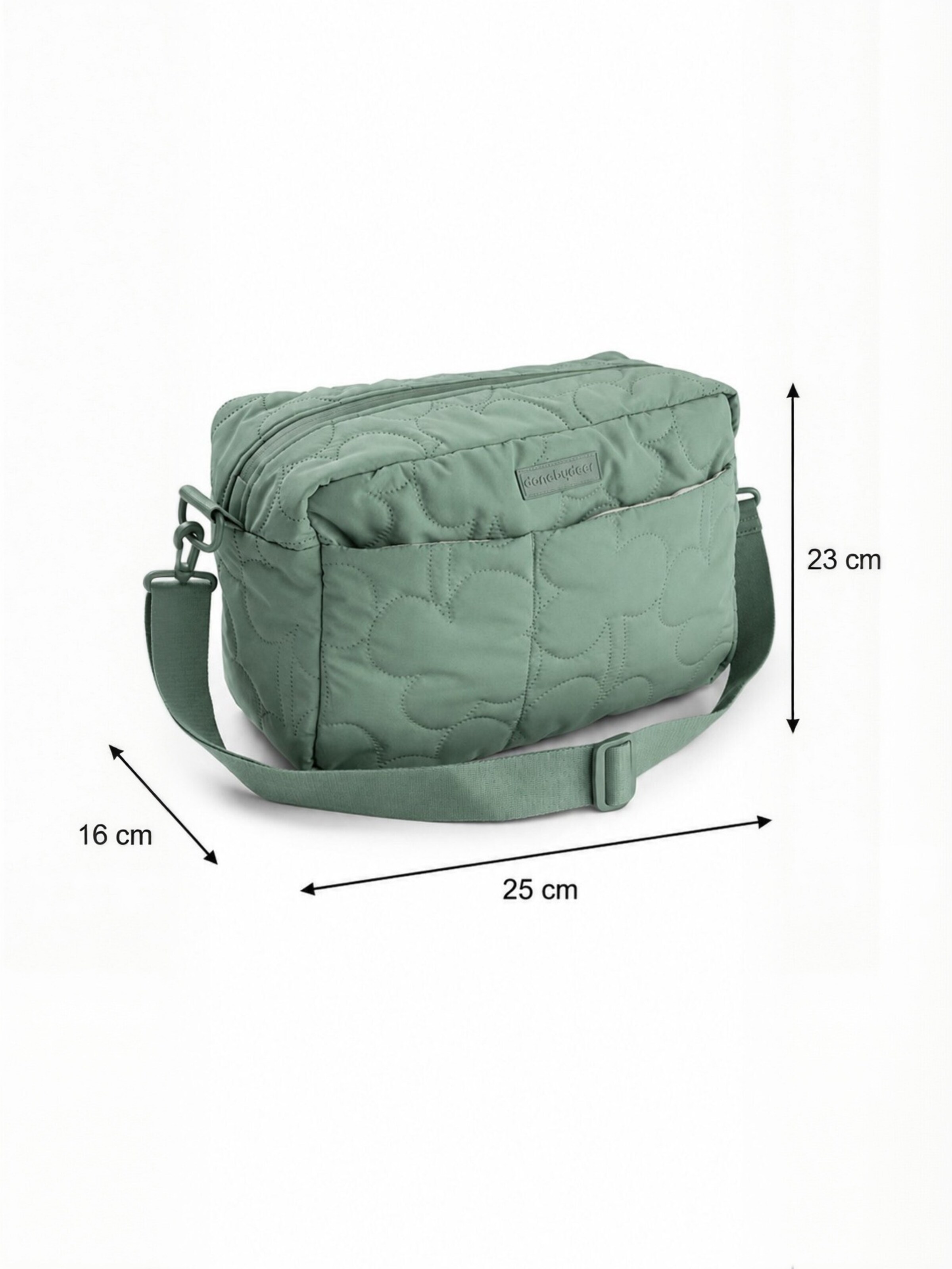 Done by Deer - Mala ' Quilted ' em verde: frente