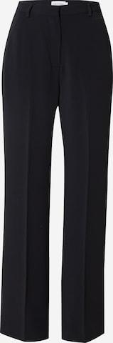 Calvin Klein Lużny krój Spodnie w kant w kolorze czarny: przód