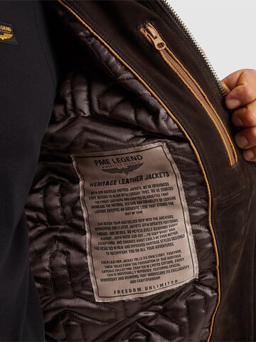 Veste mi-saison 'Greenville Fur leather jacket' PME Legend en marron
