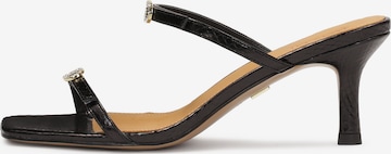 Kazar Mules in Black: front