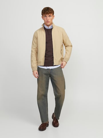 JACK & JONES Between-Season Jacket 'Rudy Harrington' in Brown