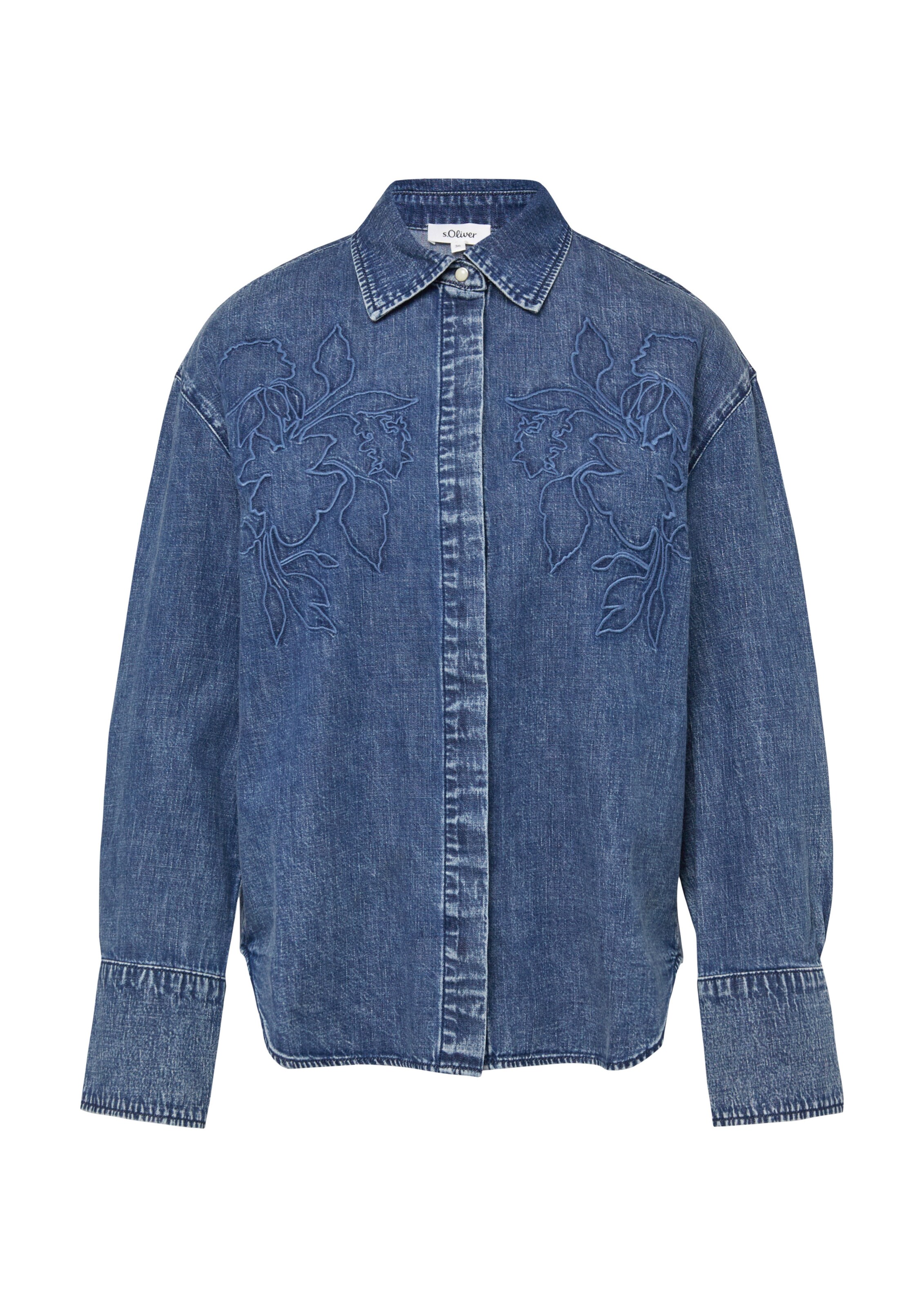 s.Oliver Blouse in Blauw: voorkant