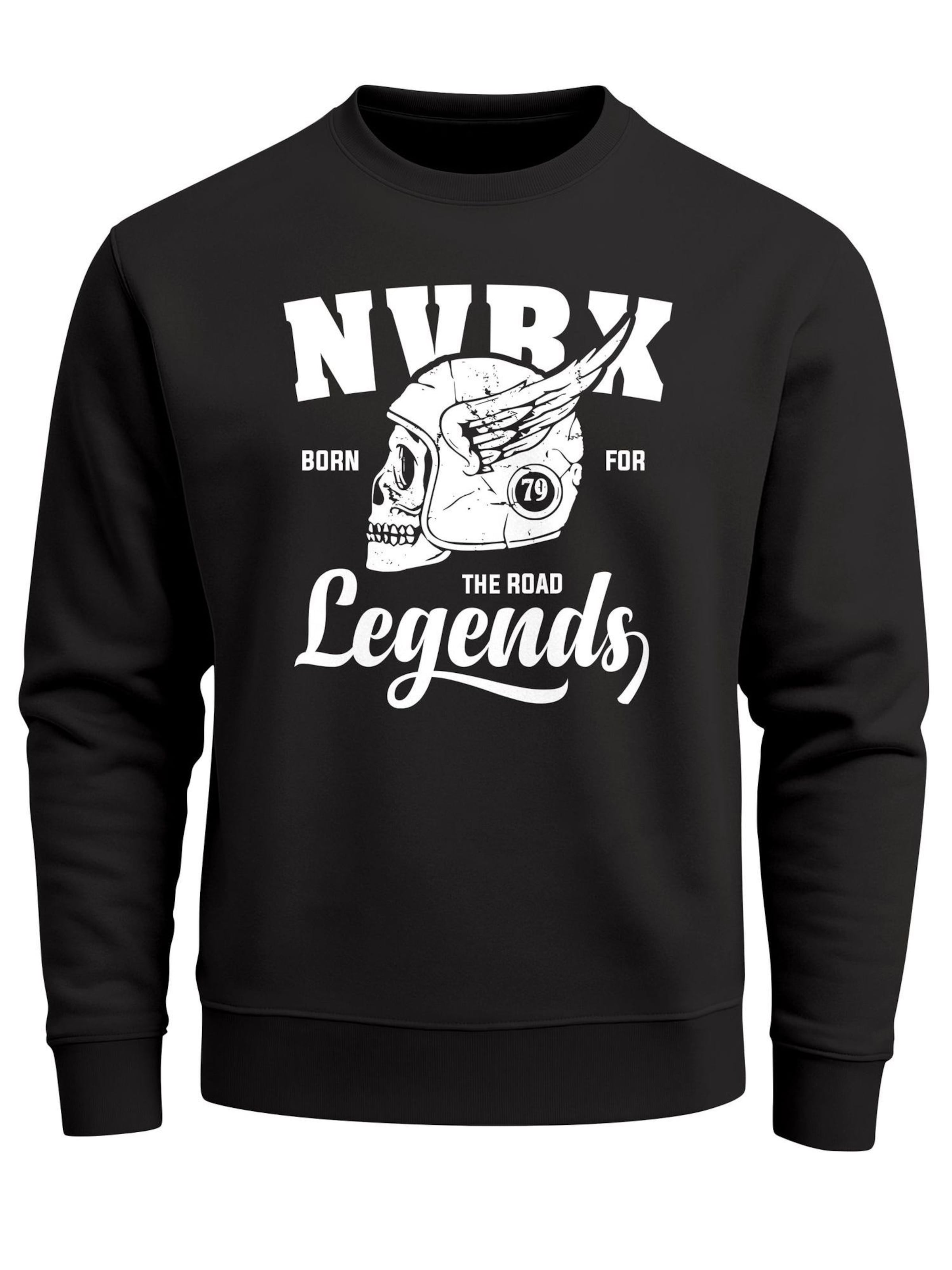 Neverless Sweatshirt 'Legends Race Skull'‌‌‌‌‌ in Schwarz: Vorderseite