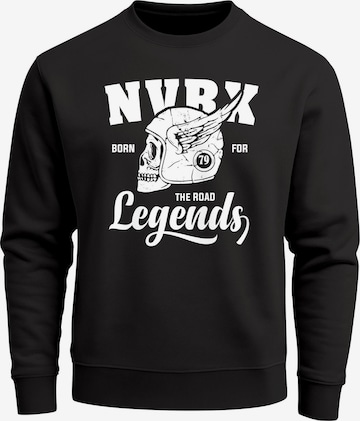 Neverless Sweatshirt 'Legends Race Skull' in Schwarz: Vorderseite