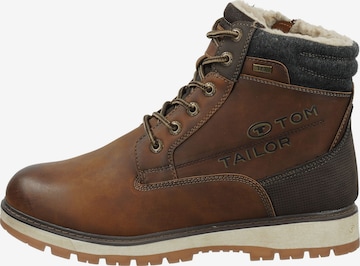 TOM TAILOR Lace-Up Boots in Brown