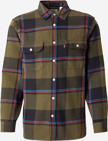 LEVI'S ® Regular Fit Paita 'Jackson Worker' värissä vihreä: etupuoli