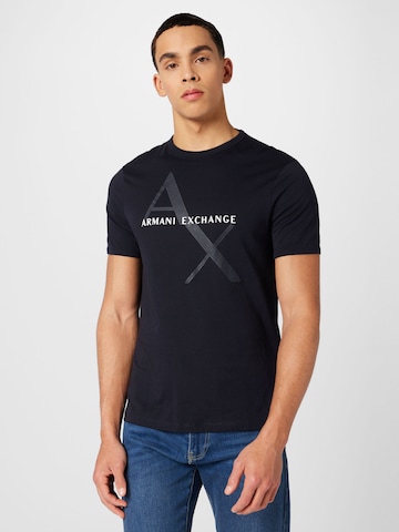 ARMANI EXCHANGE - Camiseta en azul: frente