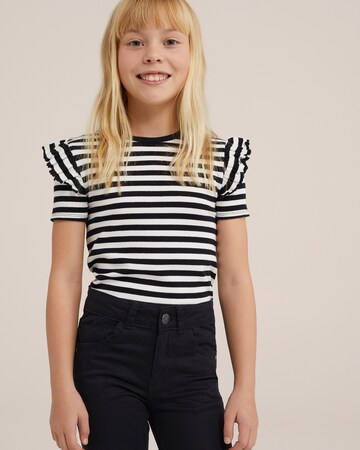 WE Fashion Shirt in Zwart: voorkant