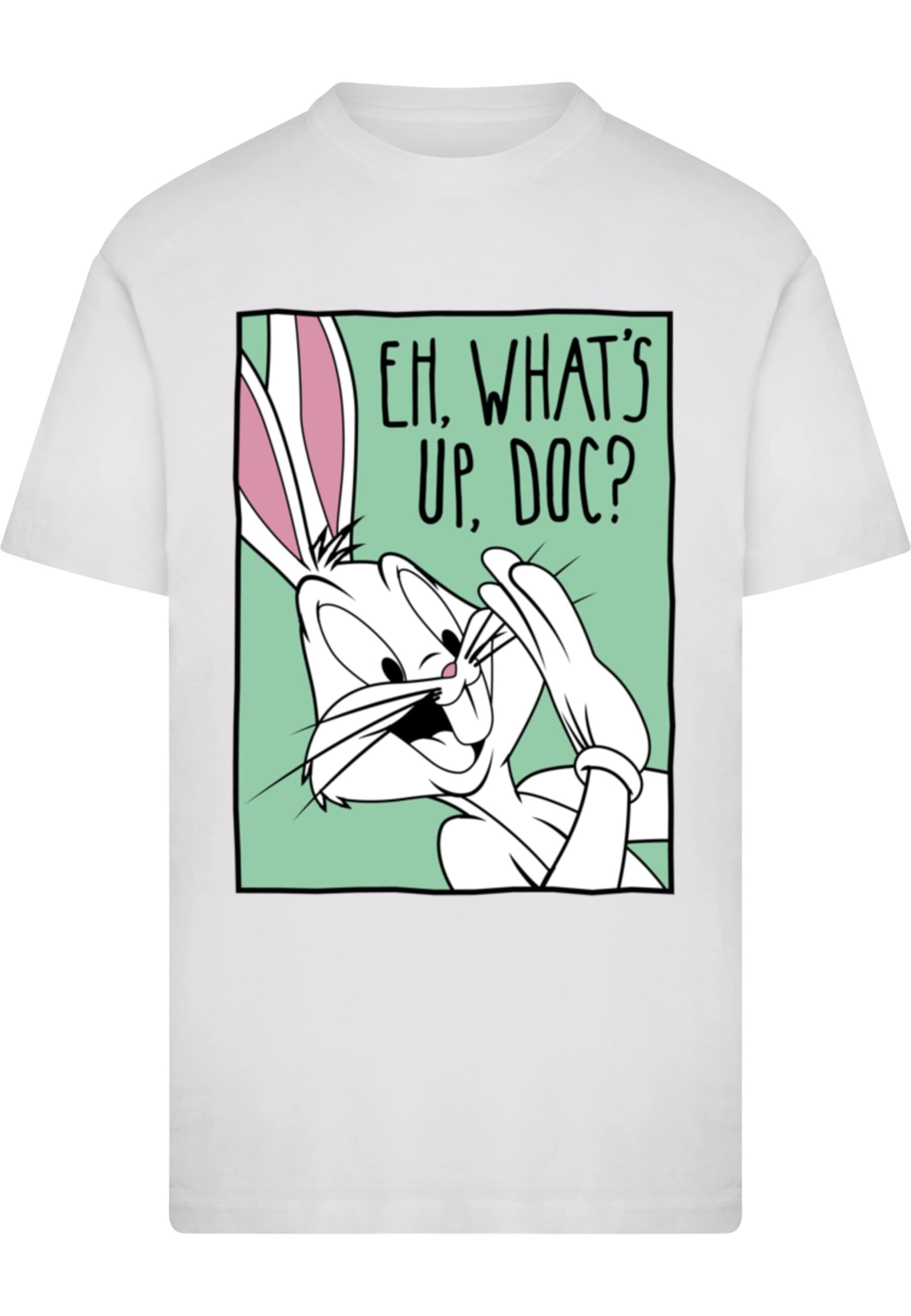 Merchcode Shirt 'Looney Tunes Bugs Bunny Funny Face 3.0' in White: front