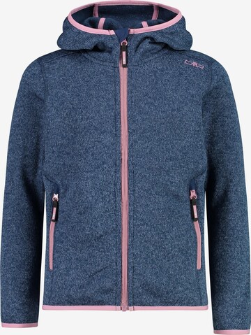 CMP Athletic Fleece Jacket in Blue: front