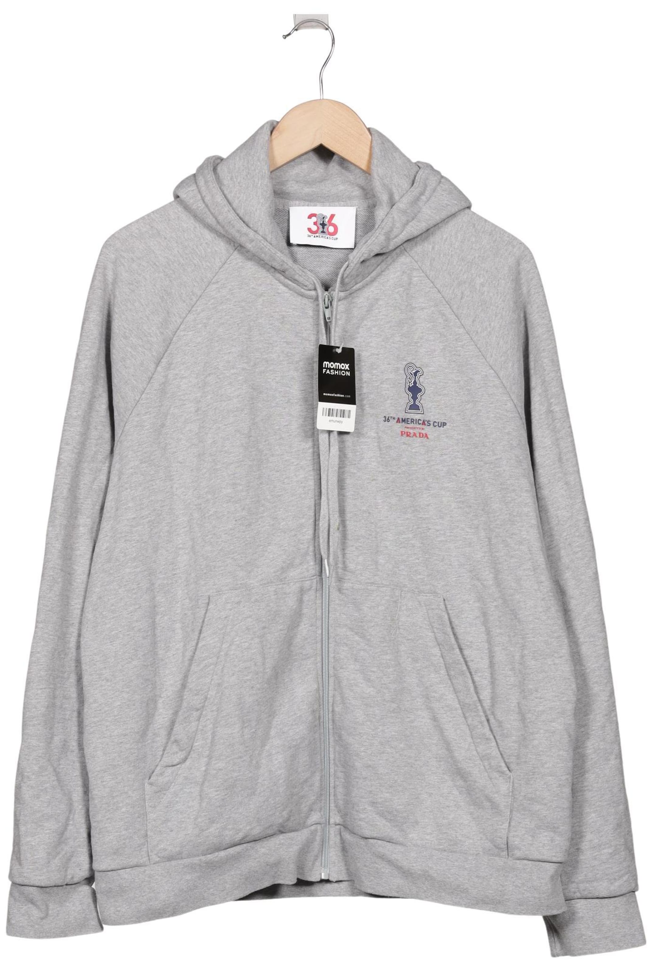 PRADA Kapuzenpullover XXL in Grau: Vorderseite