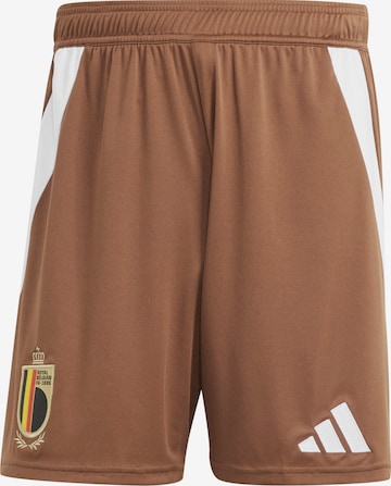 ADIDAS PERFORMANCE Workout Pants in Brown: front