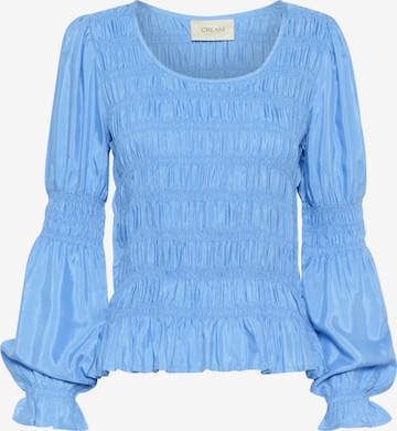 Cream Blouse 'Henva ' in Blauw: voorkant