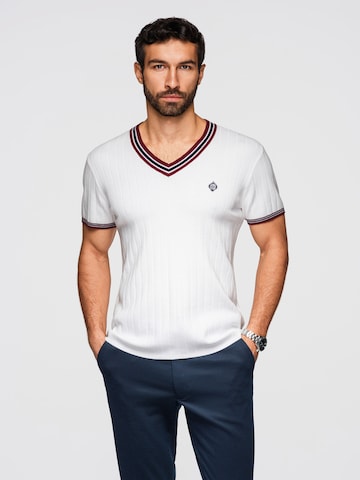 Ombre Shirt in Wit: voorkant