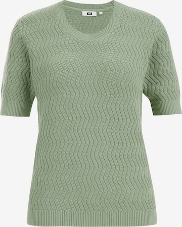 Pull-over WE Fashion en vert : devant