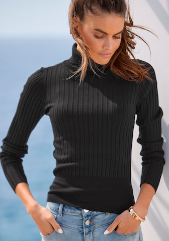 LASCANA Pullover in Schwarz: predná strana