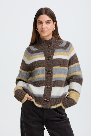Pulz Cardigan 'GEORGIE ' i brun: forside