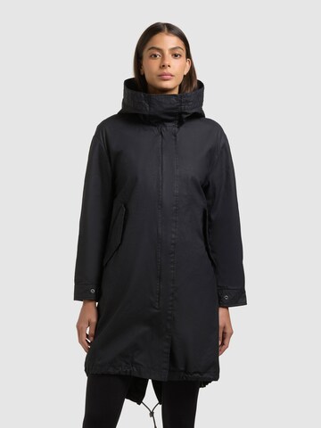 Manteau mi-saison 'Nele' khujo en noir : devant