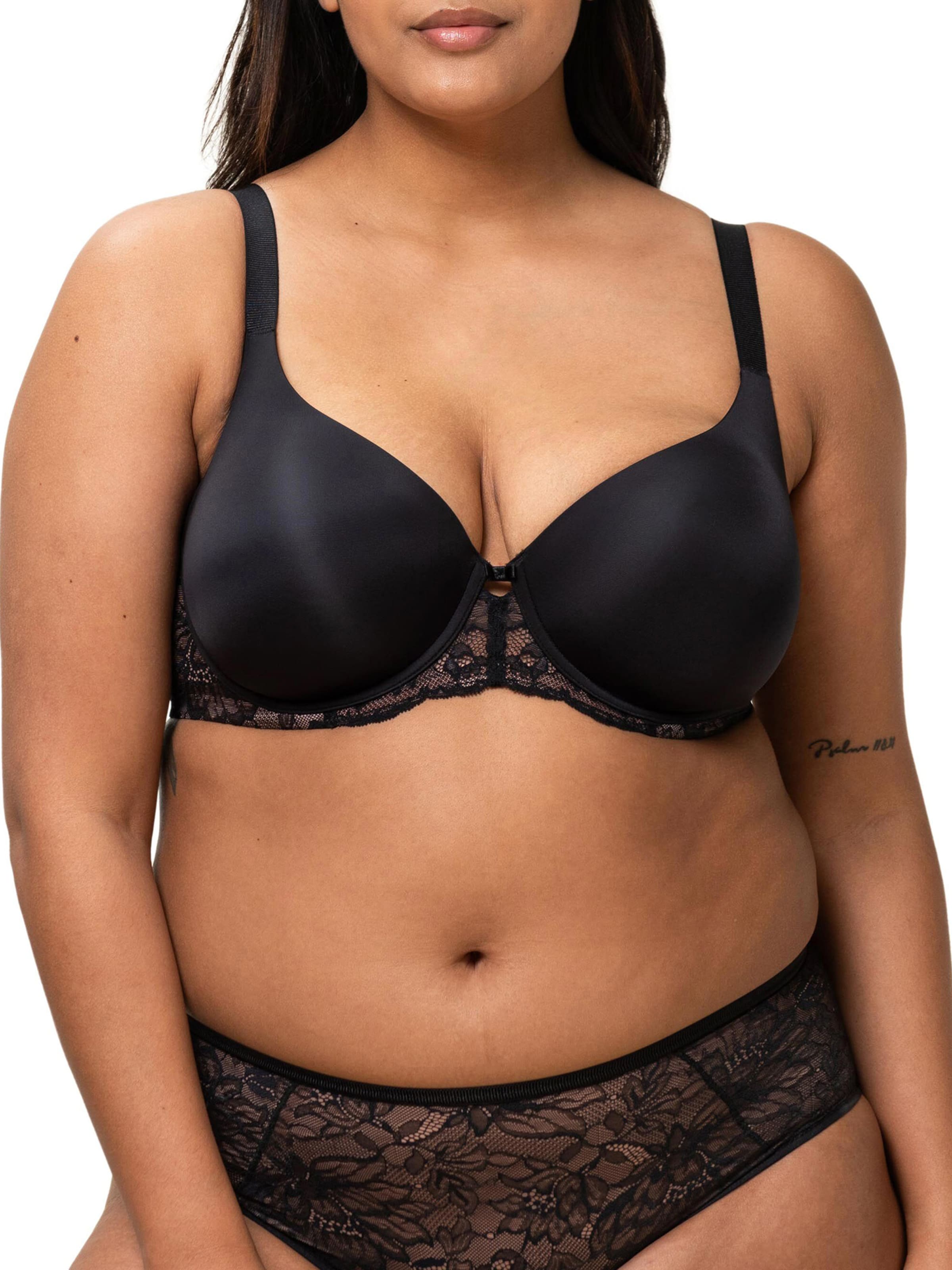 TRIUMPH T-shirt BH ' Amourette Charm ' in Zwart: voorkant