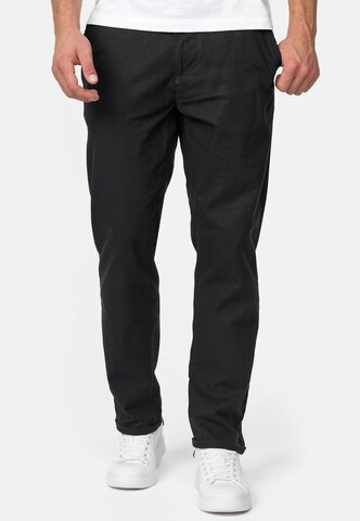 Coupe slim Pantalon chino 'Bryne' INDICODE JEANS en noir : devant