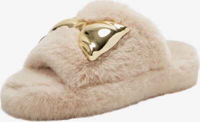 Katy Perry Hausschuh 'THE FUZZY BOW MULE' in dunkelbeige / gold, Produktansicht