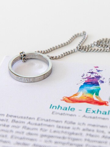 Divasya Necklace 'Inhale - Exhale' in Silver