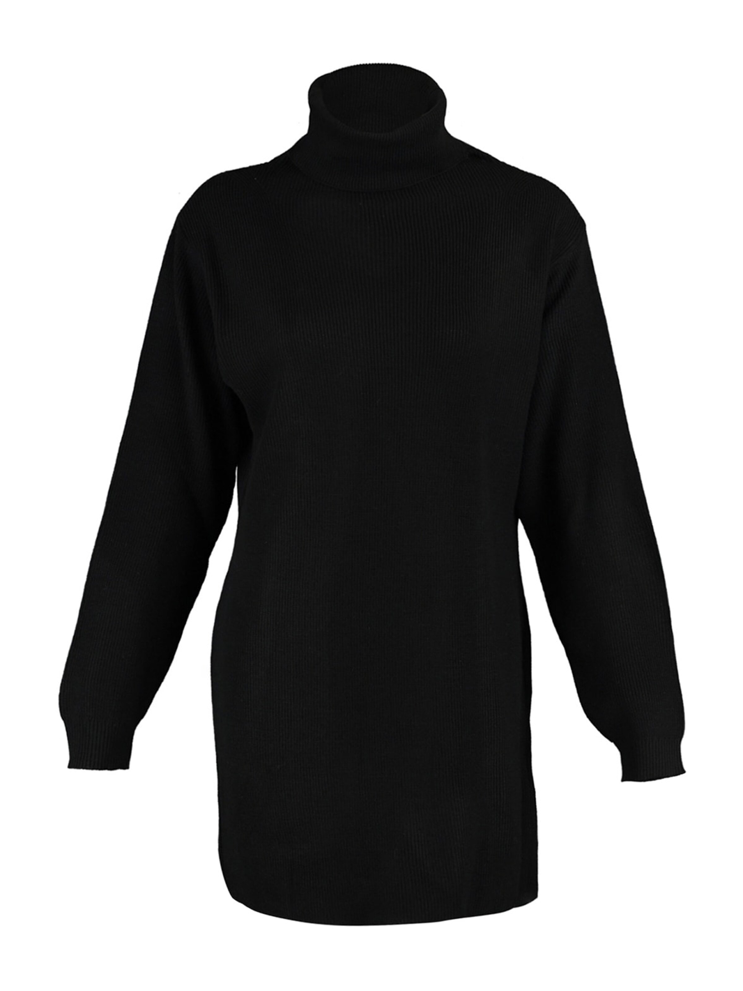 Trendyol Pletena obleka | črna barva, Prikaz izdelka