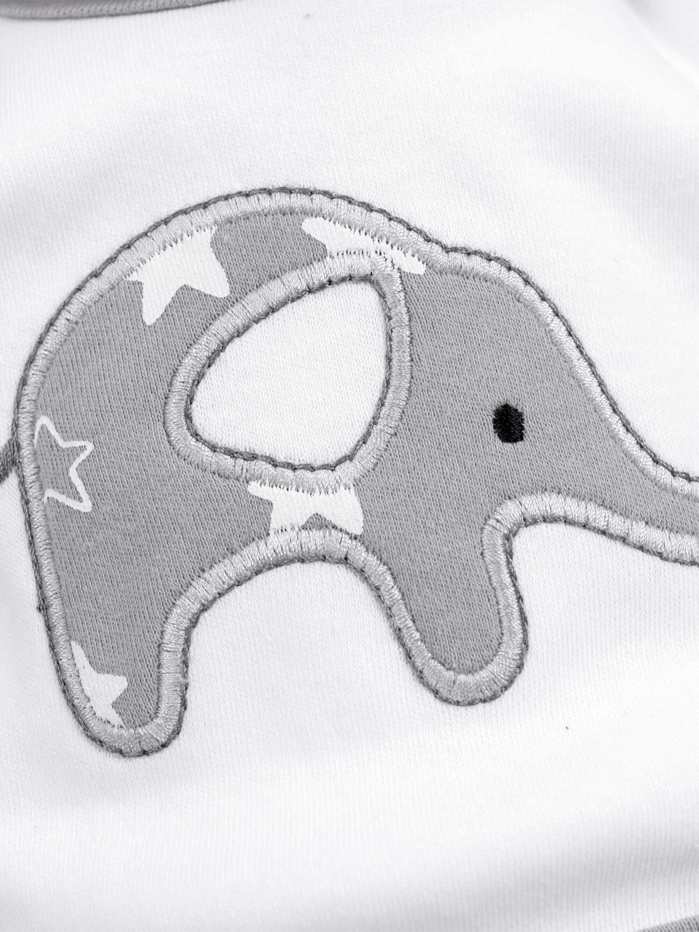 Kinder Accessoires Baby Sweets Latz ' Little Elephant ' in Grau, Weiß - YF61541