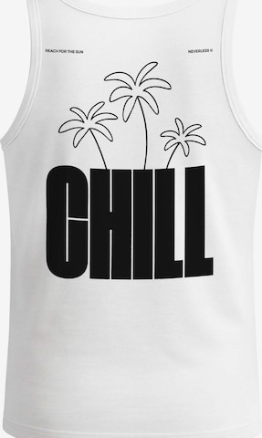 Neverless Shirt 'Chill' in Weiß: Vorderseite