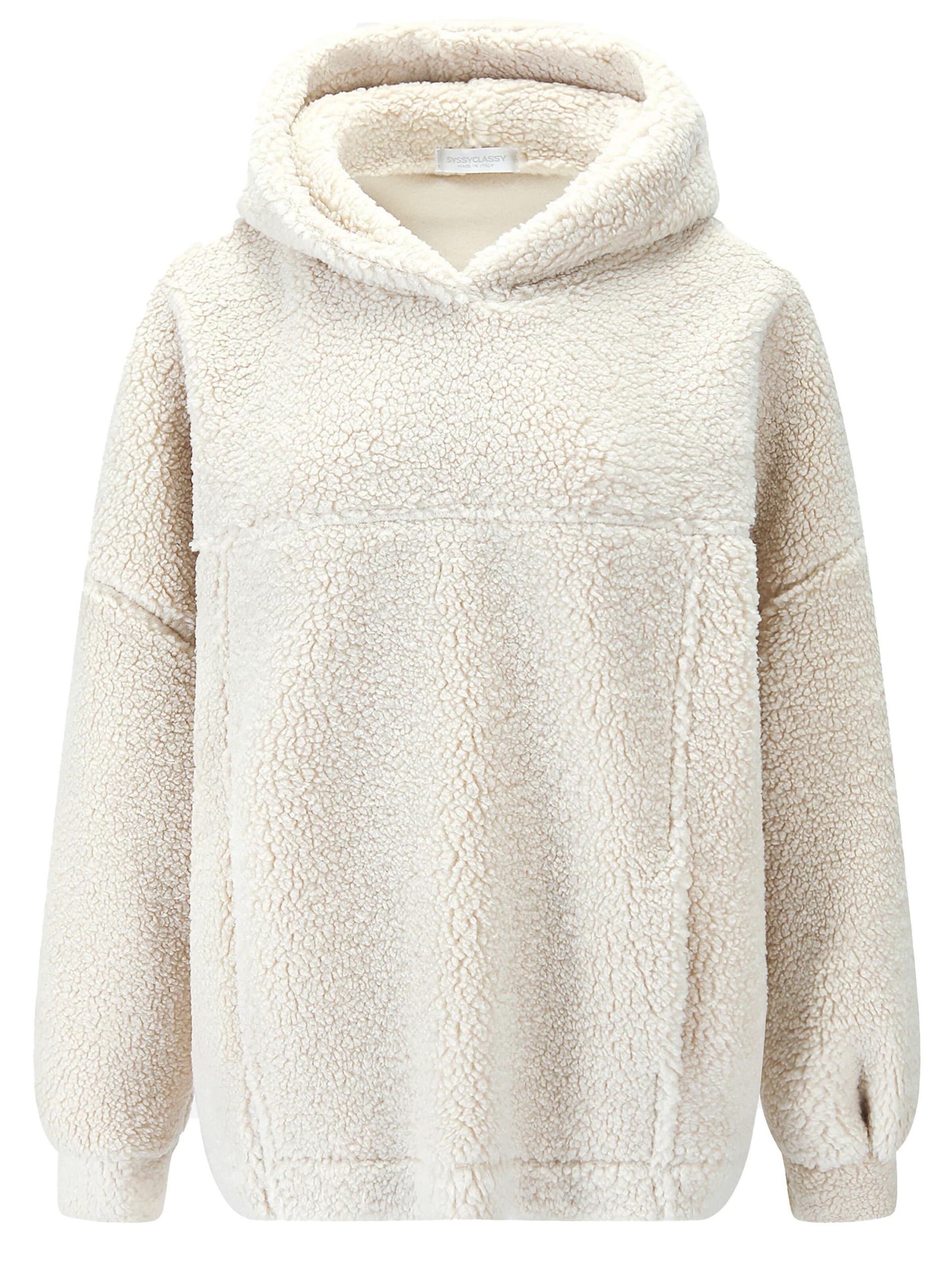 SASSYCLASSY Oversized Sweater in White: front