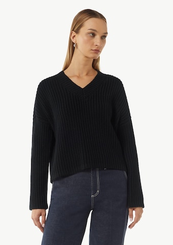 Pull-over comma casual identity en noir : devant