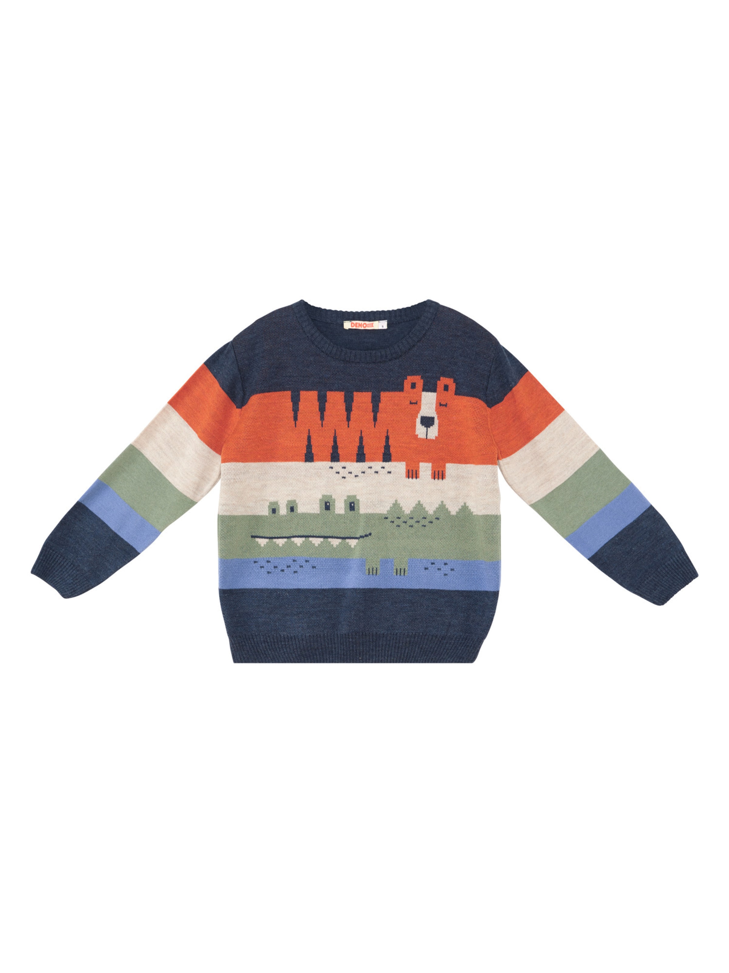 Denokids Pullover 'CFF-24S1-063' in Mischfarben: Vorderseite