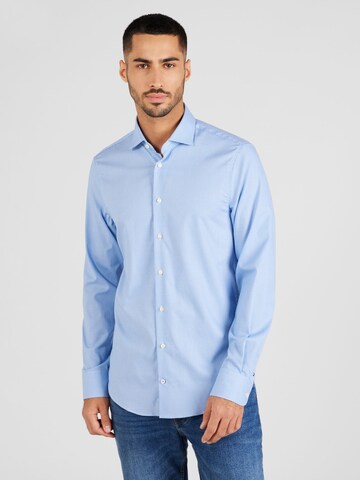 Tommy Hilfiger Tailored Regular fit Overhemd in Blauw: voorkant