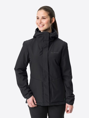 VAUDE Outdoor Jacket in Black: front