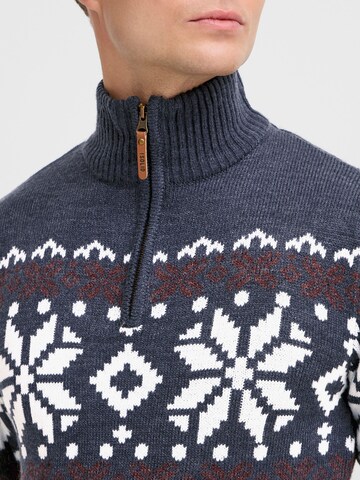 !Solid Pullover 'Norwin' in Blau