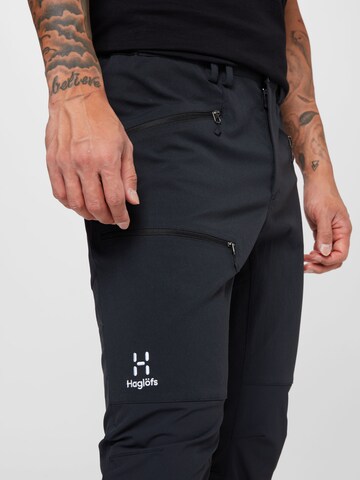 Haglöfs - Slimfit Calças outdoor em preto