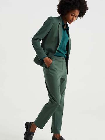 WE Fashion Slimfit Broek in Groen