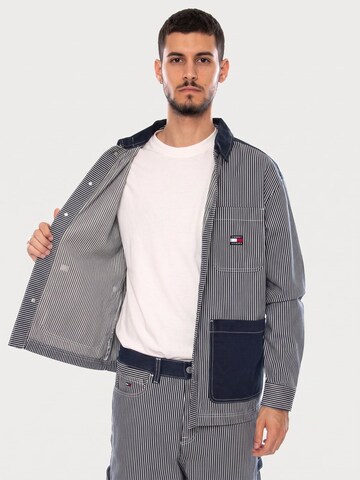 TOMMY HILFIGER Between-season jacket 'SHIRT JACKET CJ6053 DENIM DARK' in Blue