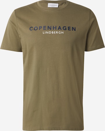 Lindbergh Тениска 'Copenhagen' в зелено: отпред