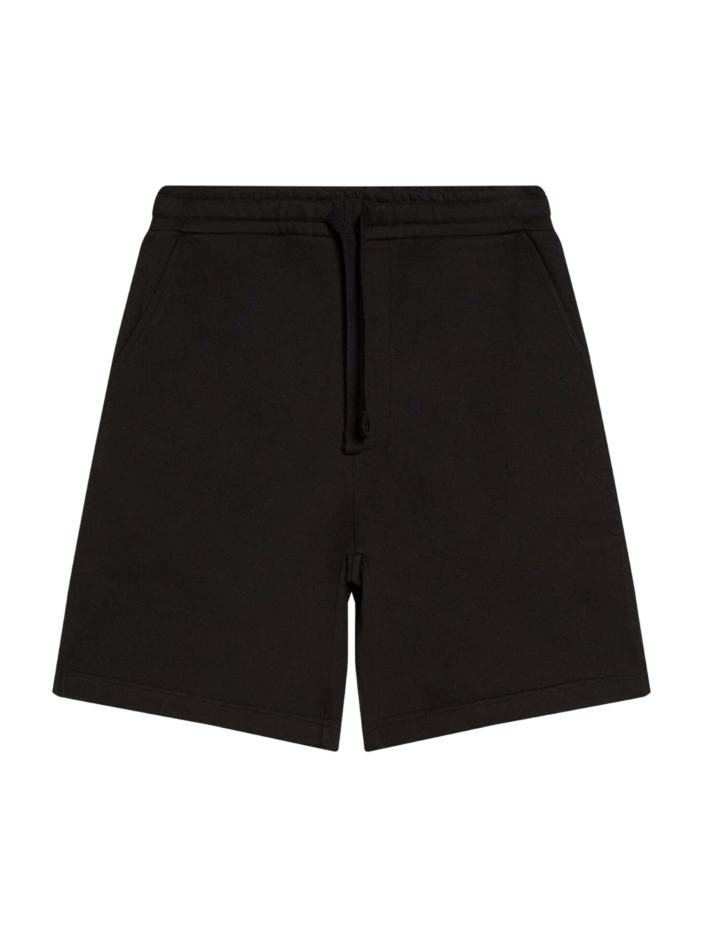 BershkaLoosefit Hlače - crna boja: prednji dio