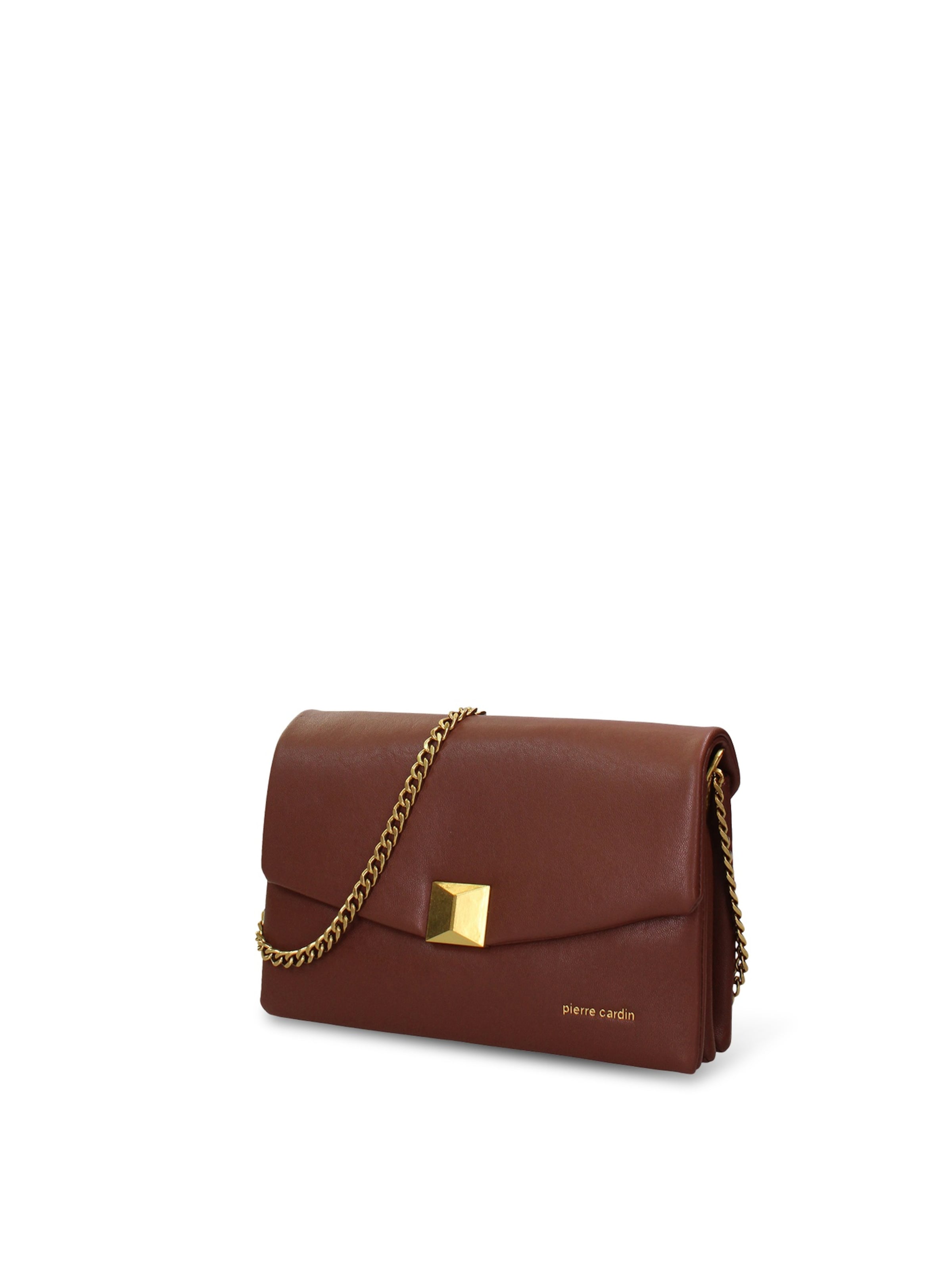 Sac bandoulière PIERRE CARDIN en marron : devant