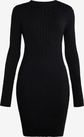 fainaPletena haljina - crna boja: prednji dio